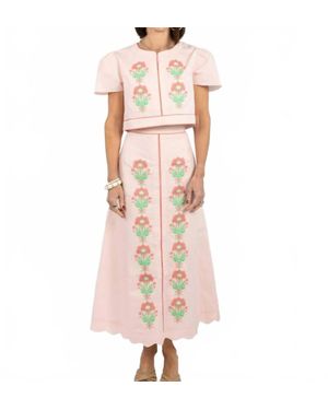 Garland Bags Emmy Top And Midi Skirt Set - Pink