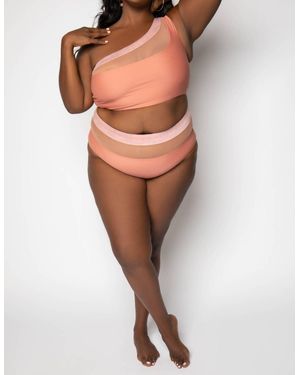 Nomads Bay One-Shoulder Swim Top - Multicolor