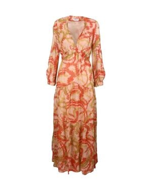 Dondup Long Dress/ Viscose - Orange