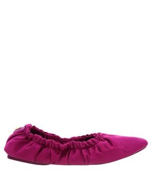 Jimmy Choo Bardo Satin Ballerina Flats, Brand Size 34.5 Us - Purple