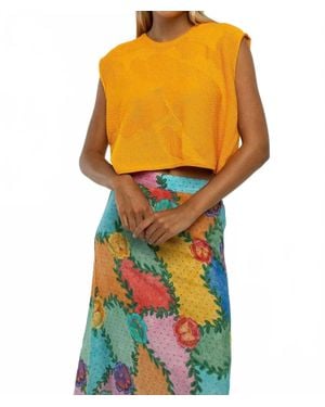 Briton Court Laura Sleeveless Sweater - Orange