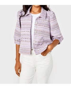 Cartolina Nantucket Colby Tweed Jacket - White