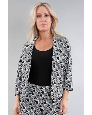 Michael Tyler Three Quarter Sleeve Blazer - Black