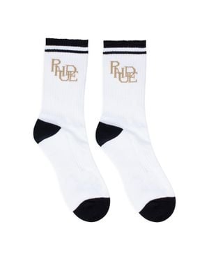 Rhude Scribble Logo Socks - White