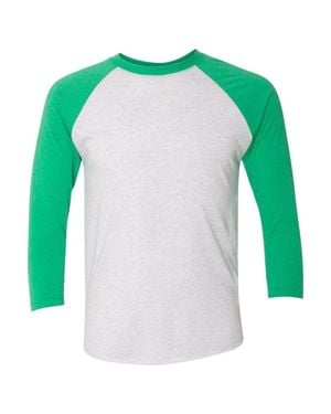 Next Level Triblend Three-Quarter Raglan T-Shirt - Green