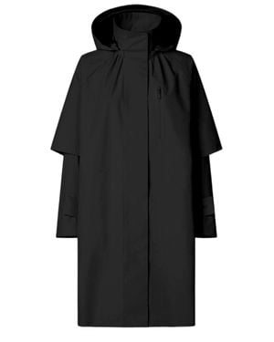 Save The Duck Nylon Jacket With Hood And High Collar - Black