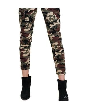 Umgee Camo High Waist Skinny Pant - Black