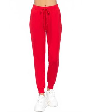 Active Basic French Terry Jogger Pants - Red