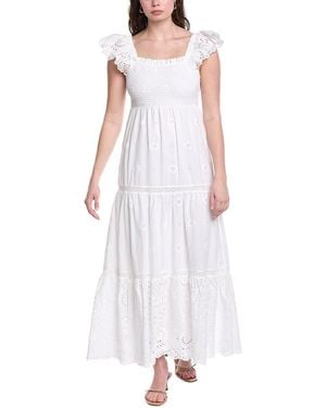 Sail To Sable Flutter Sleeve Smocked Maxi Dress - White