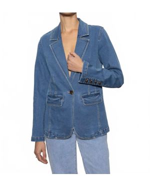 Sanctuary Sculpted Denim Blazer - Blue