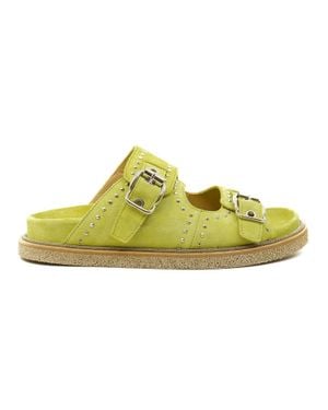 Laura Bellariva Porox Dust Studs Sandals - Green