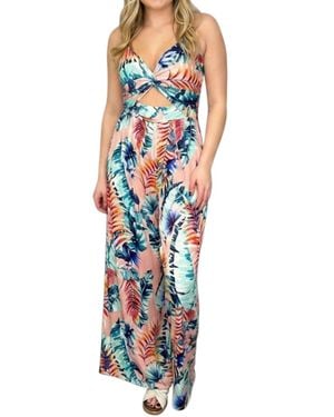 Eldridge I Said It All Wide Leg Jumpsuit - Blue
