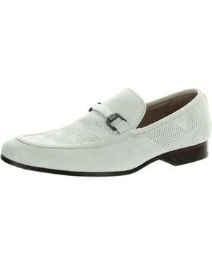 Stacy Adams Wydell Leather Slip On Loafers - White