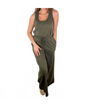 Blakeley Where It Begins Cotton Blend Wide Leg Jumpsuit - Green