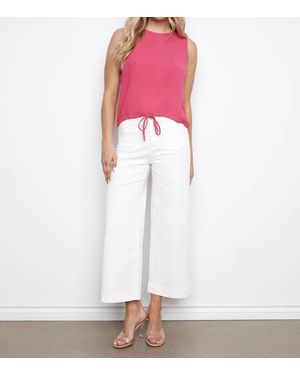 Charlie b Sleeveless Top With Drawcord - Pink