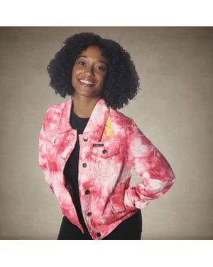 Members Only Bull Denim Looney Tunes Trucker Jacket - Pink