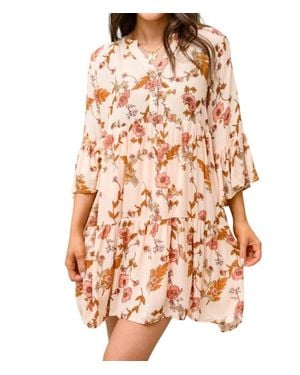 Mittoshop Lilibet Tiered Floral Dress - Multicolor