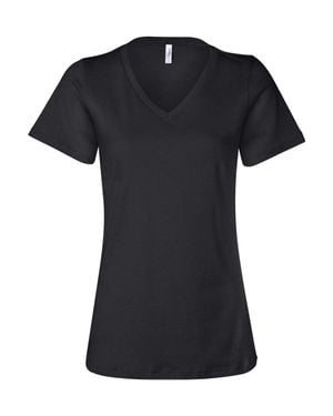 Bella Canvas Relaxed Jersey V-Neck Tee - Black