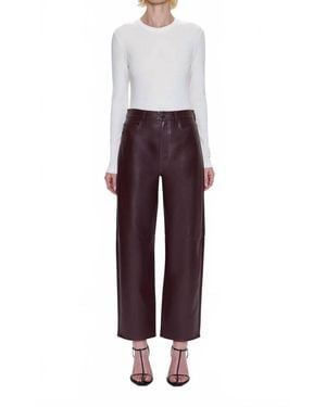 Pistola Jett High Rise Bowed Straight Pant - Red