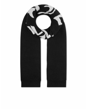 Philipp Plein Wool Scarf Gothic Plein - Black