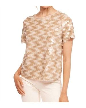 Eva Franco Sequin Tee - Natural