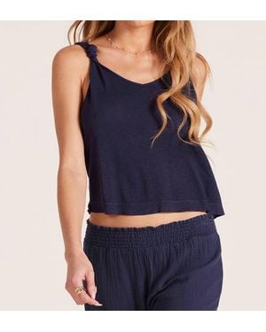 Bobi Double Knot Tank Top - Blue
