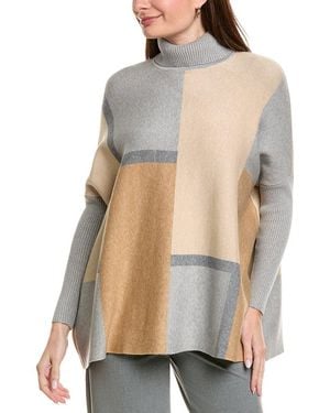 Joseph A Printed Turtleneck Sweater - Gray