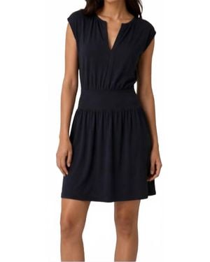 Michael Stars Sammi Ultra Rib Flare Mini Dress - Black