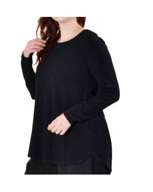 Kinross Cashmere Cashmere Tunic Top - Black
