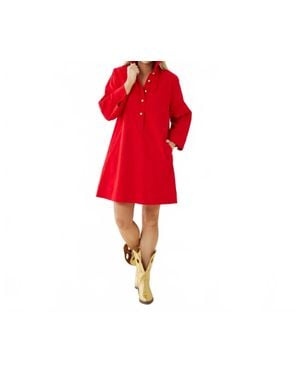 Caryn Lawn Chloe Mini Dress - Red