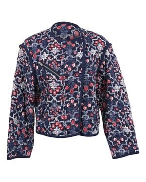 Isabel Marant Etoile Floral Quilted Jacket - Blue