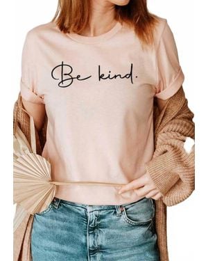 Sandy Liang Be Kind Short Sleeve Tee - Gray