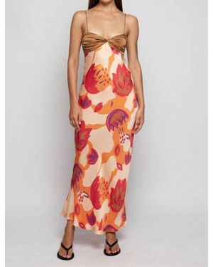 SWF Ruched Bra Slip Dress - Orange