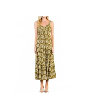 Thml Fern Tiered Maxi Dress - Yellow