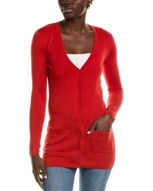 Michael Kors Bette Silk Cardigan - Red