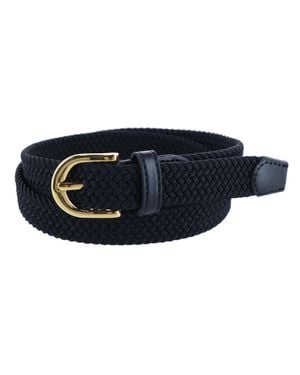 CTM Elastic Braided Stretch Belt - Black