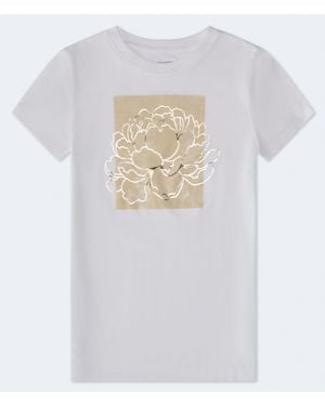 Aéropostale Floral Box Foil Graphic Tee - White