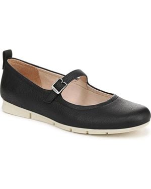 Dr. Scholls Timeless Flats Wide Faux Leather Mary Jane Gal1599 - Black