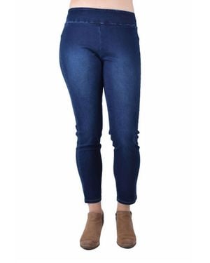 Ethyl Pull On Ankle Denim Pant - Blue