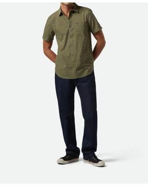 Brixton Charter Print Short Sleeve Shirt - Green