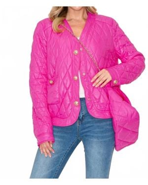 Joh Ya Puffer Jacket & Matching Crossbody Bag - Pink