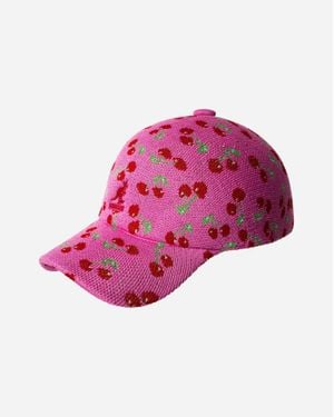 Kangol Tropic Cherry Knit Baseball Hat - Pink