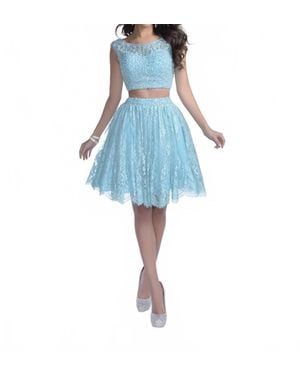 Karishma Creations Two Piece Sleeveless Mini Dress - Blue