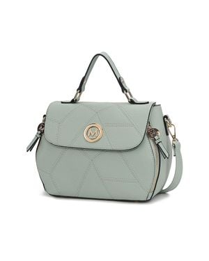 MKF Clementine Vegan Leather Satchel Bag By Mia K - Brown