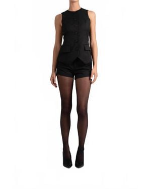 Parentesi Liv Front Button Vest - Black