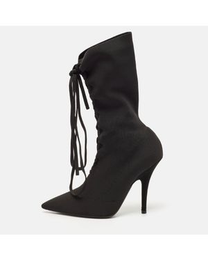 Yeezy Knit Fabric Knife Ankle Socks Boots - Black