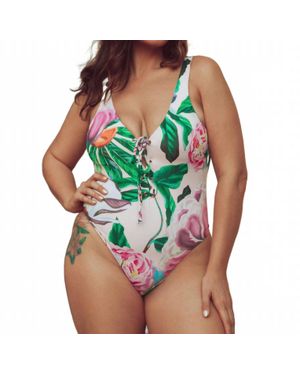 Kilo Brava High Leg One Piece Swimsuit - Green