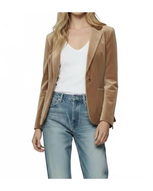 Majestic Filatures Velour One Button Blazer - Blue