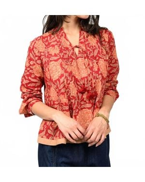 Ivy Jane Rose Border Top - Red