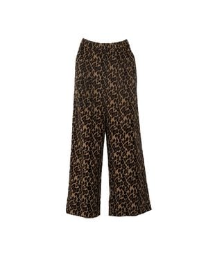 Essentiel Antwerp Kelly Drawstring Pleated Wide-Leg Pants - Brown